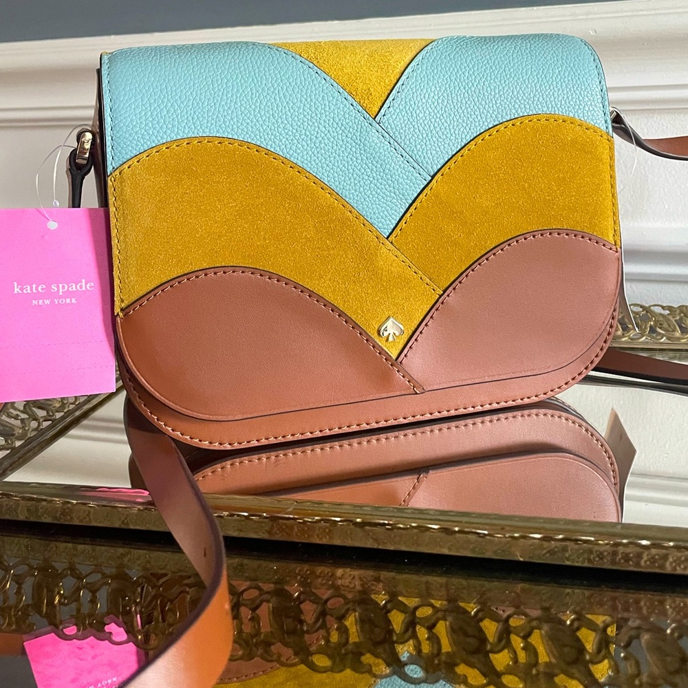 Kate Spade Nadine Patchwork Medium Flap Bag- New with Tags - Picture 4 of 9